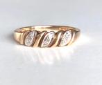 Bobbie vintage gouden ring diamanten maat 18, 18 tot 19, Wit, Ophalen of Verzenden, Zo goed als nieuw