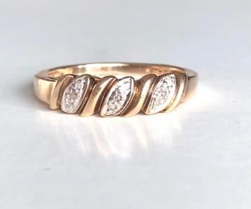 Bobbie vintage gouden ring diamanten maat 18 beschikbaar voor biedingen