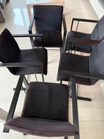 5 Eetkamerstoelen met Gebruikerssporen, Ophalen, Gebruikt, Zwart, Metaal