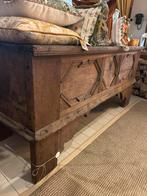 Antieke zware houten kist, toonbank, dressoir, side table, Gebruikt, Minder dan 50 cm, Info@ilfienile.nl, Ophalen of Verzenden
