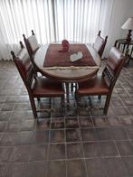 Antieke Eettafel met 4 Stoelen, Ophalen of Verzenden