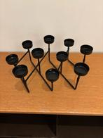 Zwarte theelichthouder - 10 delig, Zwart, Ophalen of Verzenden, Zo goed als nieuw, Metaal