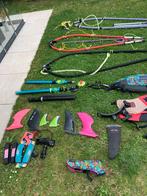 6 wind surfzeilen 3 gieken 1 mast en accessoires, Watersport en Boten, Windsurfen, Ophalen, Gebruikt, Minder dan 250 cm, Zeil