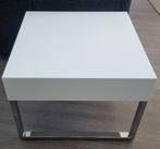 (Bijzet)tafeltje. Wit/zilverkleurig. 40x40x40, Rond, Minder dan 55 cm, Zo goed als nieuw, Ophalen