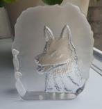 Kristallen presse-papier Wolf - Scandinavisch Glas - Goed, Antiek en Kunst, Antiek | Glas en Kristal, Ophalen of Verzenden