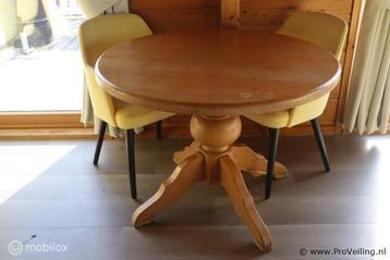 Online Veiling: Eettafel, hout - rond model - 105x77cm beschikbaar voor biedingen