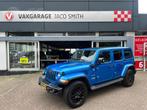 Jeep Wrangler Unlimited 4xe 380 Sahara Sky-One CABRIO, Automaat, Zwart, 4 cilinders, Blauw
