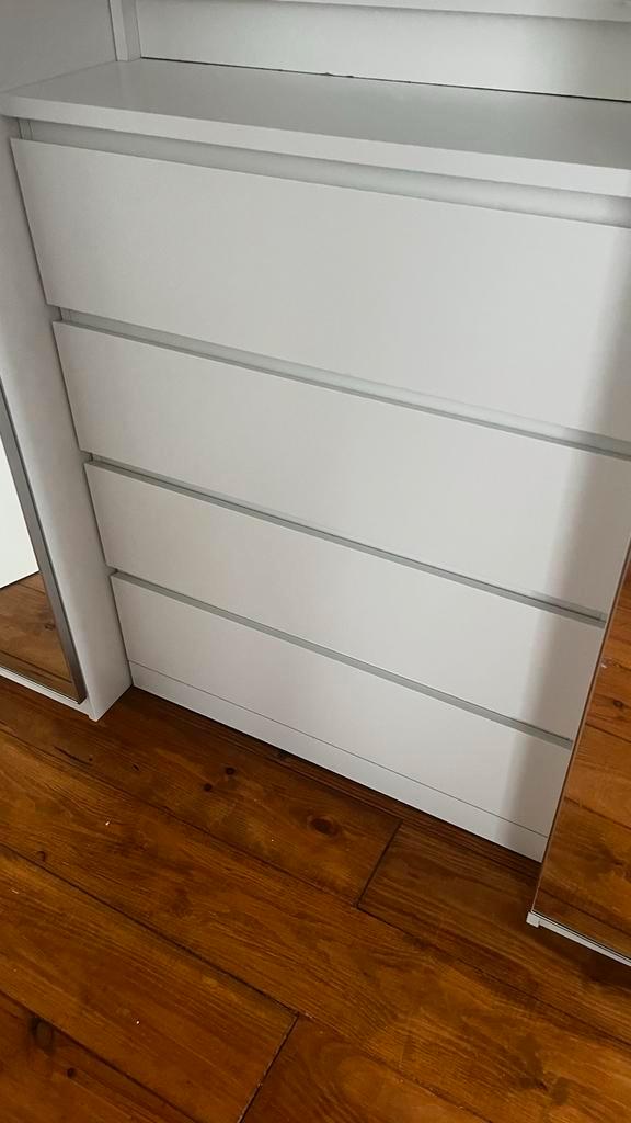 Ikea MALM ladekast - Wit, Huis en Inrichting, Kasten | Ladekasten, Zo goed als nieuw, 100 tot 150 cm, 50 tot 100 cm, 25 tot 50 cm