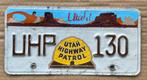 Kentekenplaat USA Utah highway patrol nummerplaat, Verzamelen, Ophalen of Verzenden, Gebruikt