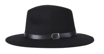 Zwarte fedora hoed (heren dames jazz casual mode) beschikbaar voor biedingen