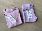 Flared legging lila en lichtroze sweater WE Fashion, Broek, Gebruikt, WE, Meisje