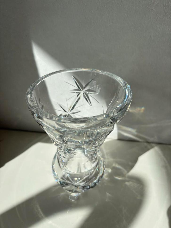 Kristallen Vaasje met Sterpatroon, Antiek en Kunst, Antiek | Glas en Kristal, Ophalen of Verzenden
