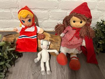 efteling ; handpop roodkapje /geitje en pop roodkapje  beschikbaar voor biedingen
