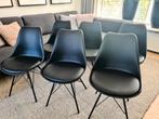 JYSK Klarup 6 eetkamerstoelen zwart, Ophalen, Zo goed als nieuw, Zwart, Vier
