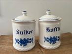 Voorraad potten koffie suiker mooi bij Delfts blauw, Antiek en Kunst, Ophalen of Verzenden