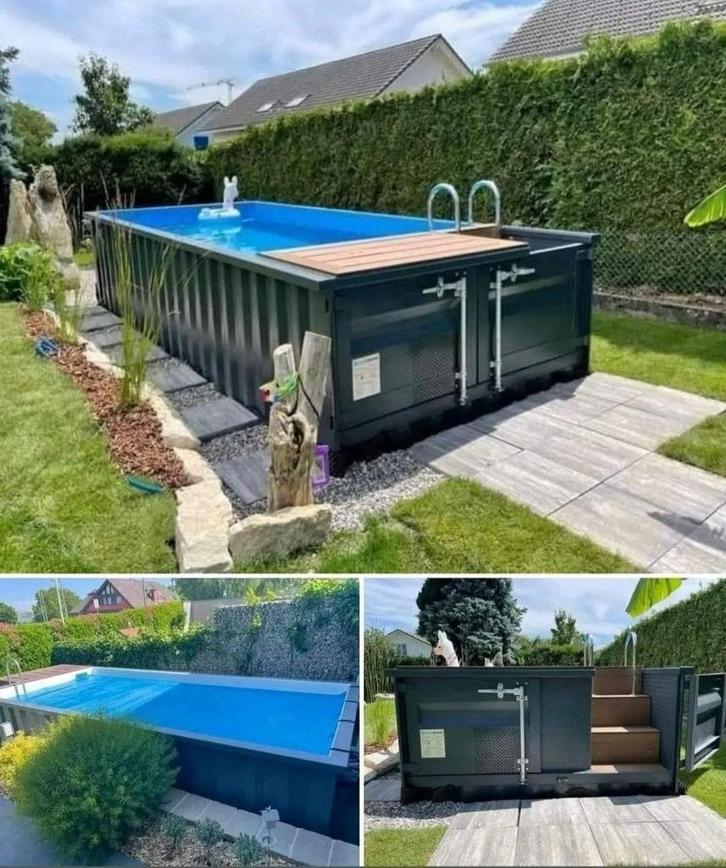 Prins Units maakt van zeecontainers zwembaden en woonruimtes, Tuin en Terras, Zwembaden, Nieuw, Opzetzwembad, 120 cm of meer, 400 cm of meer