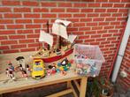 PLAYMOBIL   Piratenschipchip+auto+meer dan 100 poppetjes, Verzenden