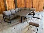 Loungehoek Nayan aluminium antraciet incl.2 footrest, Ophalen, 8 zitplaatsen, Loungeset, Bank