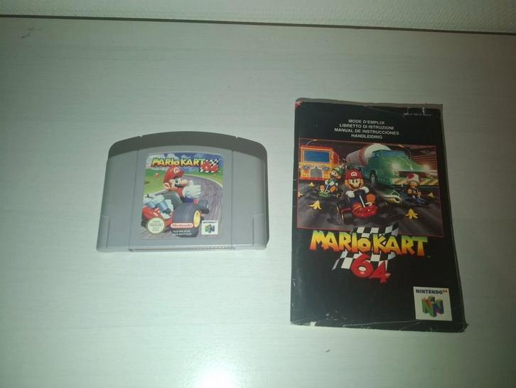 Mario Kart 64 -, Spelcomputers en Games, Games | Nintendo 64, Gebruikt, Racen en Vliegen, 3 spelers of meer, Vanaf 3 jaar, Ophalen of Verzenden