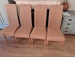 Set van vier prachtige Lloyd Loom eetkamerstoelen, Huis en Inrichting, Stoelen, Ophalen, Zo goed als nieuw, Bruin, Vier