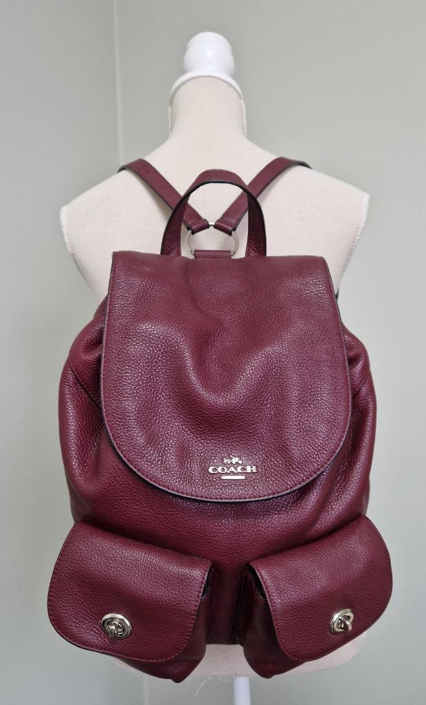 Coach campus rugzak bordeauxrood leer, Sieraden, Tassen en Uiterlijk, Tassen | Rugtassen, Zo goed als nieuw, Overige merken, 25 tot 40 cm