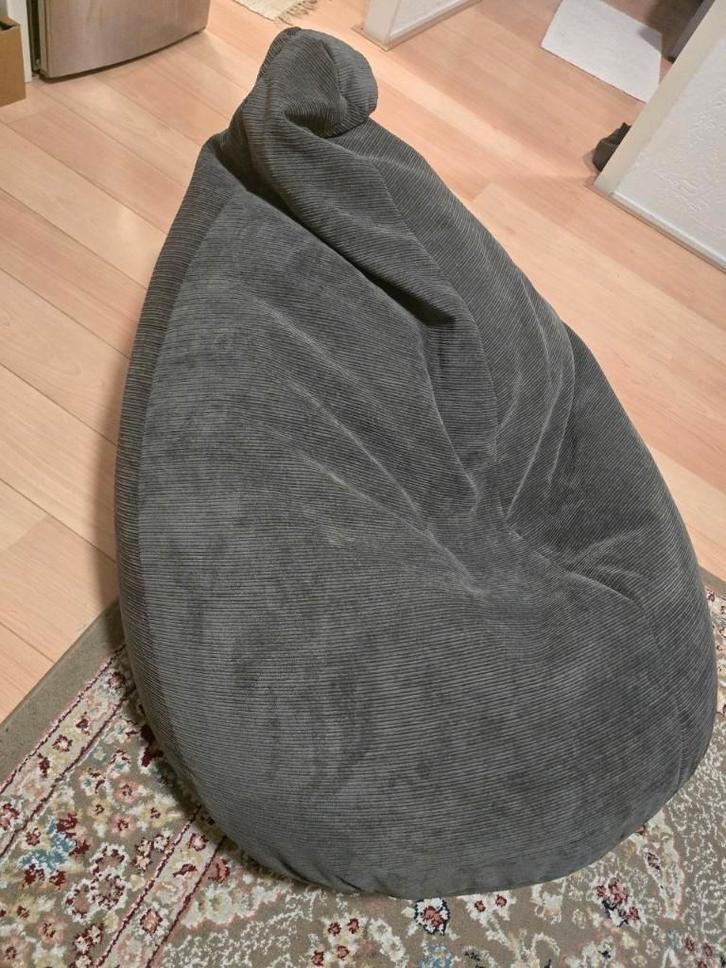 Lounge Pug Zitzak, Donkergrijs Goede staat, Huis en Inrichting, Zitzakken, Zo goed als nieuw, Zitzakstoel, Grijs, Ophalen