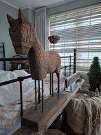 Houten  sober, landelijke stijl paard op statief, Ophalen of Verzenden, Nieuw