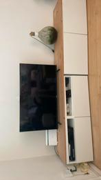 Witte televisie kast met deurtjes en laatjes IKEA, Ophalen, Gebruikt, 100 tot 150 cm, 100 tot 150 cm