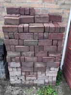 Oud gebakken keiformaat klinkers +- 280 stuks, Tuin en Terras, Tegels en Klinkers, Ophalen, Gebruikt, Klinkers