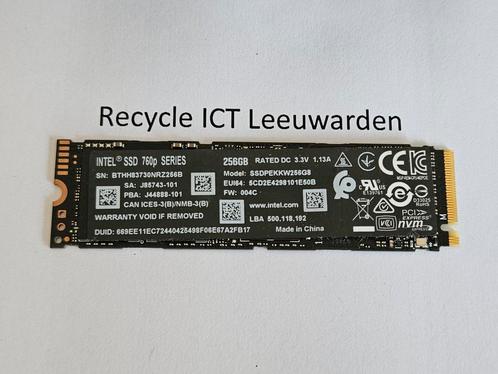 Intel 256gb m.2 ssd 760p series nvme, Computers en Software, Harde schijven, Gebruikt, Laptop, Intern, SSD, Ophalen of Verzenden