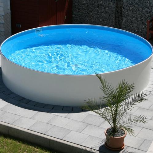 Metalen zwembad opbouw / inbouw, Tuin en Terras, Zwembaden, Nieuw, Inbouwzwembad, 120 cm of meer, 400 cm of meer, 300 cm of meer