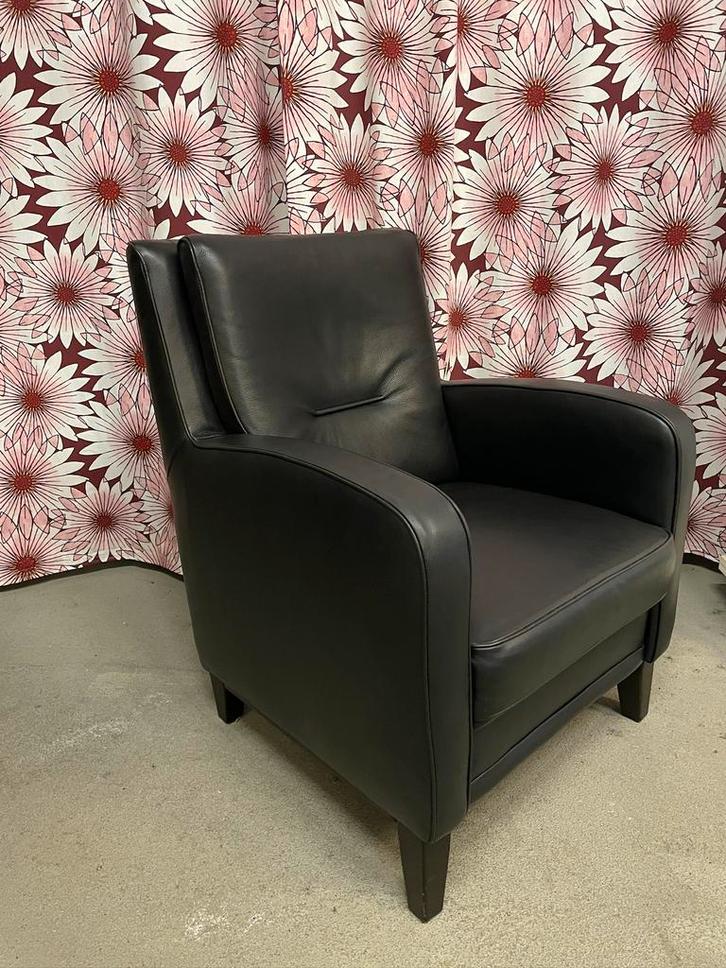 Lederen fauteuil, Huis en Inrichting, Fauteuils, Gebruikt, Leer, 50 tot 75 cm, Minder dan 75 cm, Ophalen