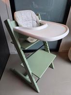 Groene Stokke Tripp Trapp Meegroeistoel compleet met babyset, Kinderen en Baby's, Kinderstoelen, Ophalen, Gebruikt, Meegroeistoel