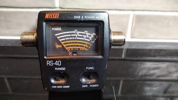 Nissei RS 40 (140-150Mhz 430-450Mhz) swr power meter beschikbaar voor biedingen