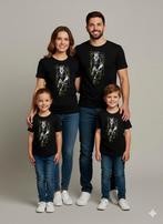 Zwart T-shirt met Paardenprint in uniek design, Ophalen of Verzenden, Nieuw, Zwart, Korte mouw