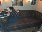 Echte chesterfield zo'n 75 jaar oud patina zie fotos, Huis en Inrichting, Gebruikt, Ophalen of Verzenden, Rechte bank, 200 tot 250 cm