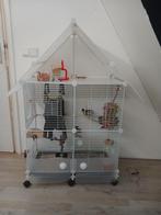 Nieuwen kooi met speel goed wit wel zelf op halen, Ophalen of Verzenden, Nieuw, Metaal, Vogelkooi