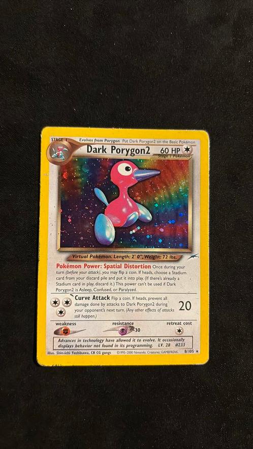 Dark Porygon2 Holo 8/105, Hobby en Vrije tijd, Verzamelkaartspellen | Pokémon, Zo goed als nieuw, Losse kaart, Ophalen of Verzenden