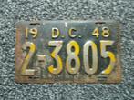Kentekenplaat licenseplate Washington DC 1948 USA, Verzenden, Gebruikt, Auto's