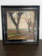 Fraai schilderij begin 20ste eeuw, buitenmaat 52 cm x 50 cm, Antiek en Kunst, Kunst | Schilderijen | Klassiek, Ophalen