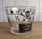 Vintage ijsemmer ice your poison koeler glas Georges Briard, Gebruikt, Ophalen of Verzenden
