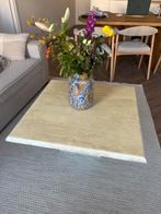 Travertine coffee table (Travertijn koffie tafel), Ophalen, Overige materialen, 50 tot 100 cm, Vierkant