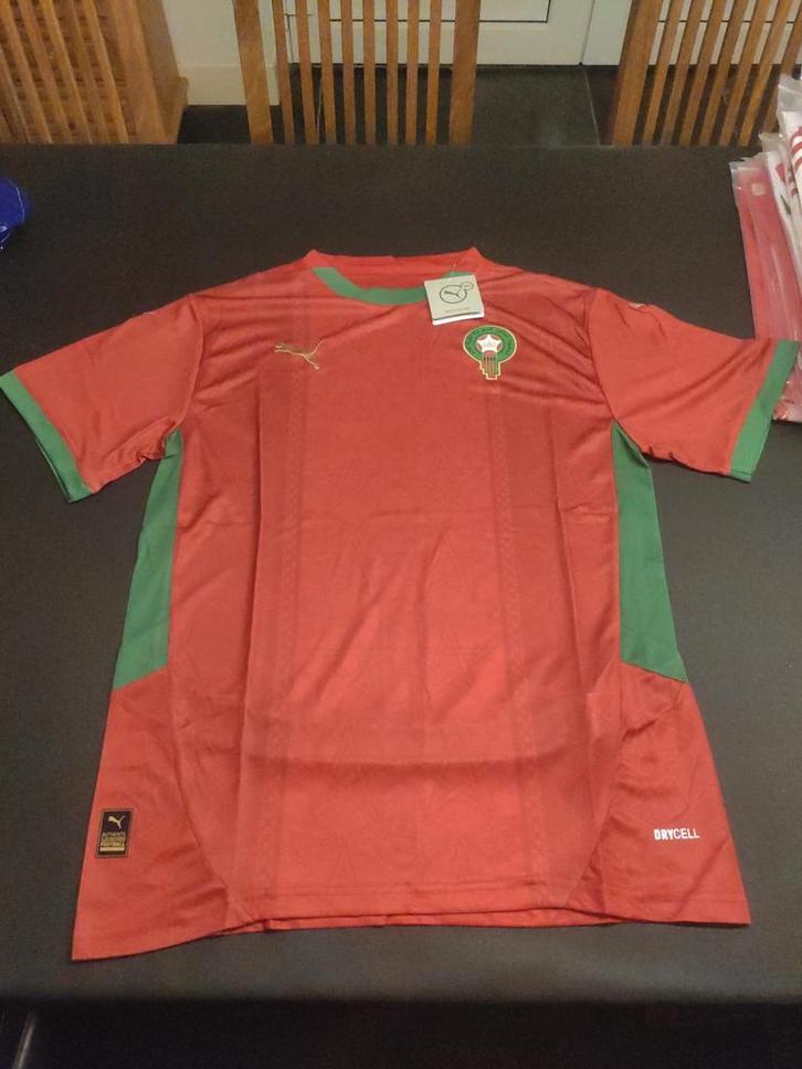 Marokko thuisshirt 25-26 | Maat L, Sport en Fitness, Voetbal, Zo goed als nieuw, Shirt, Maat L, Ophalen of Verzenden