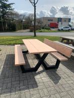 Nieuwe picknicktafels met stalen onderstel tot wel 5 m!, Tuin en Terras, Picknicktafels, Nieuw, Staal, Rechthoekig, Ophalen of Verzenden