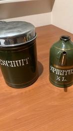 Spiritus kannetje en beschuit bus, Antiek en Kunst, Ophalen