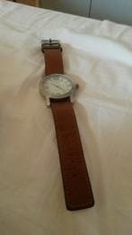 Oozoo leren horlogebandje horloge bandje leer cognac, Overige merken, Leer, Staal, Polshorloge