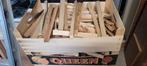 Aanmaakhout 6 euro per krat kachelhout stookhout, Tuin en Terras, Haardhout, Minder dan 3 m³, Ophalen