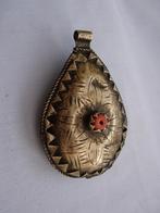 Mooie oude hanger en steen - 19e , 20e eeuw, Sieraden, Tassen en Uiterlijk, Antieke sieraden, Ophalen of Verzenden, Overige materialen