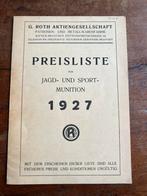 WO2 Duits George Roth Munitie Catalogus schietsport 1927, Verzamelen, Militaria | Tweede Wereldoorlog, Verzenden, Nederland, Boek of Tijdschrift