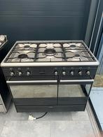 gasfornuis 90 cm smeg zwart, Witgoed en Apparatuur, Fornuizen, Ophalen of Verzenden, Zo goed als nieuw